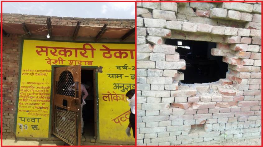 धौलाना में चोरों का शराब की दुकान पर धावा, लाखों की शराब साफ