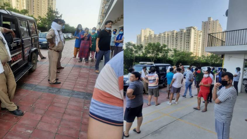 VIDEO: ग्रेटर नोएडा वेस्ट की हाउसिंग सोसायटी में घुसे 20 गुंडे, महिलाओं पर पिस्टल तानी